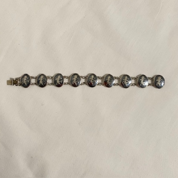 EUC Siam Thailand Sterling Silver 925 Dancing Ladies Pictorial Mix Bracelet - Picture 6 of 7